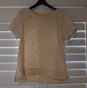 Lou & Grey Cream Short Sleeve Sweatshirt